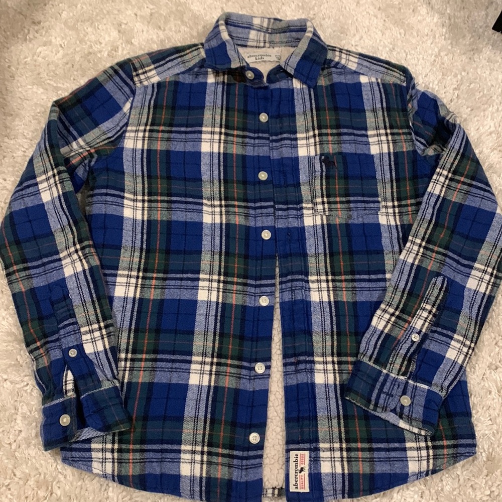 Abercrombie kids plaid shirt 11/12